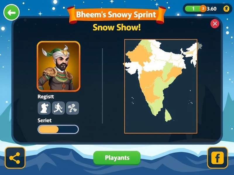 Bheem S Snowy Sprint gameplay screenshot